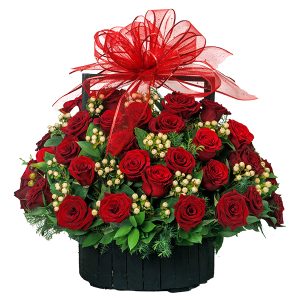 TO-12 Canasta en Rosas Rojas