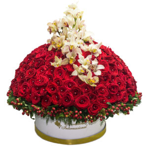 CL-05 Cilindro Especial con Rosas y Orquídeas