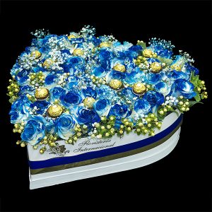 CL-04 Corazón en Rosas Azules