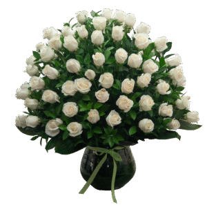 FU-19 Jarrón 120 Rosas Blancas